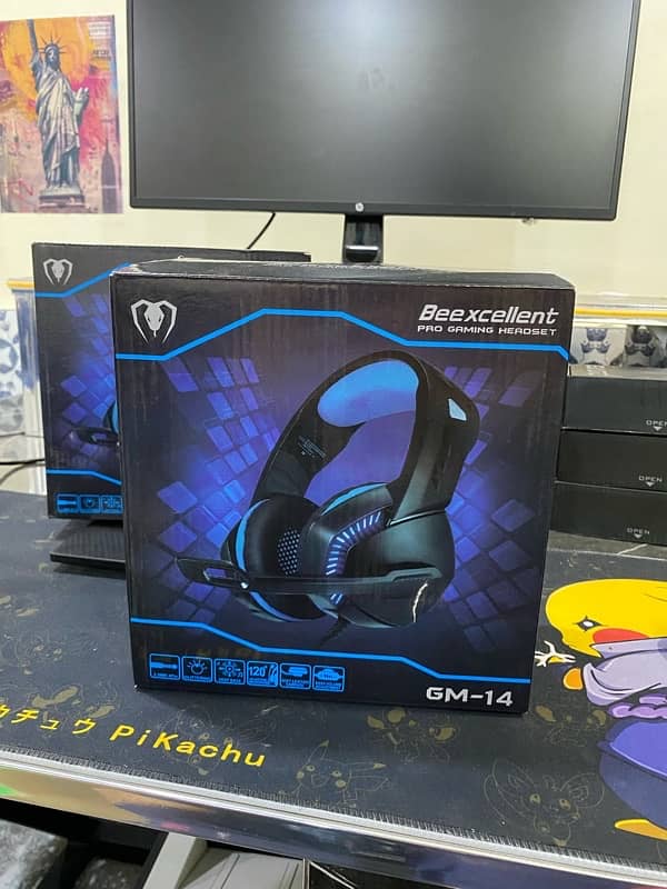 beexcellent gm14 gaming headphone box pack not used 03278694670 11