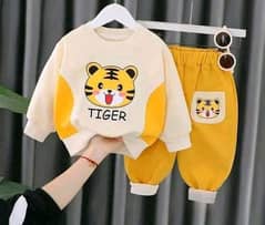 Cozy Yellow Fleece  Tracksuit Set for Boys & Girls  2 Pcs (r)