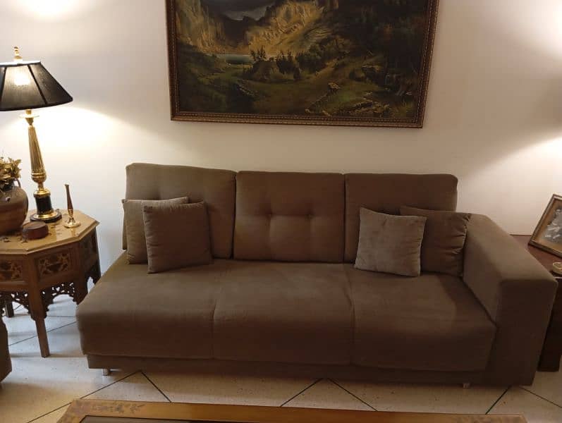 6 seater L shaped sofa with 6 cushions 2