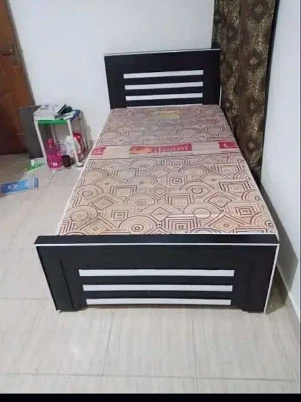 single bed, single poshish bed, wardrobe, dressing table, bed 12