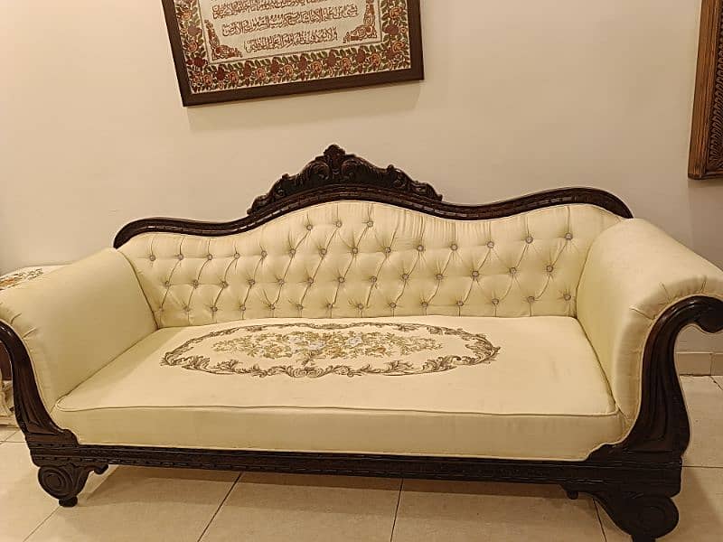 chinioti style sheesham wood complete sofa set with deewan 2