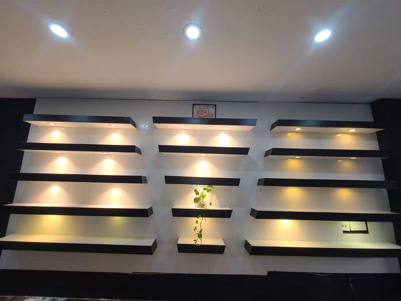 Fancy Shelves With Smoky Lights Builtin 7