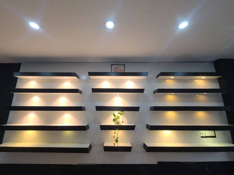 Fancy Shelves With Smoky Lights Builtin 8