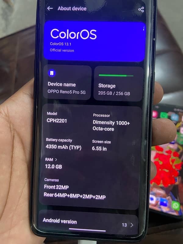 Oppo Reno 5pro 5G 12+256Gb 4