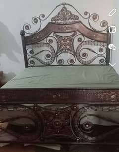 Iron Double Bed with Mattress