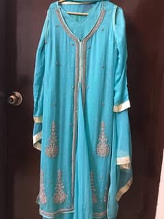 sea green 4 peace stitched wedding wear suit