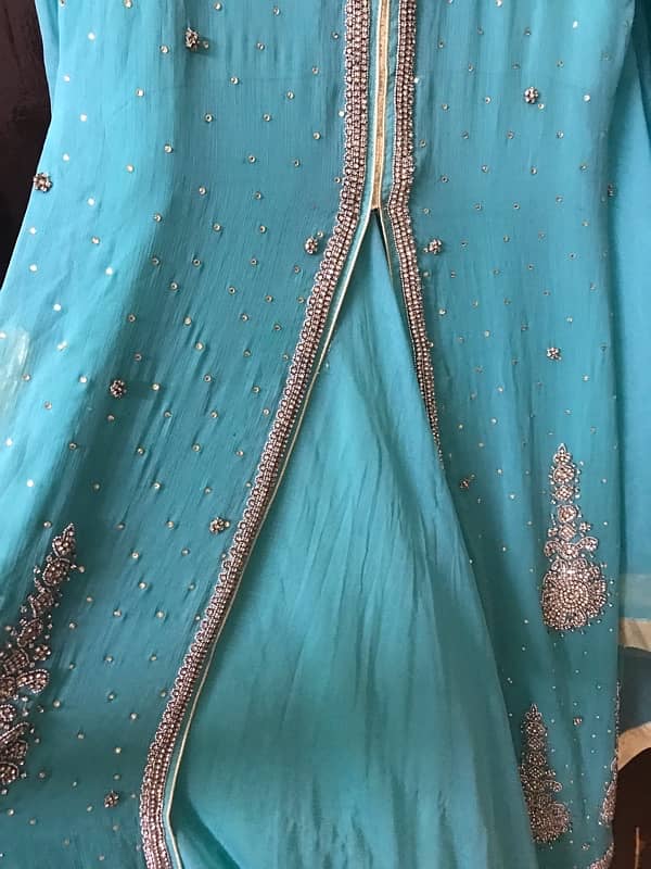 sea green 4 peace stitched wedding wear suit 1