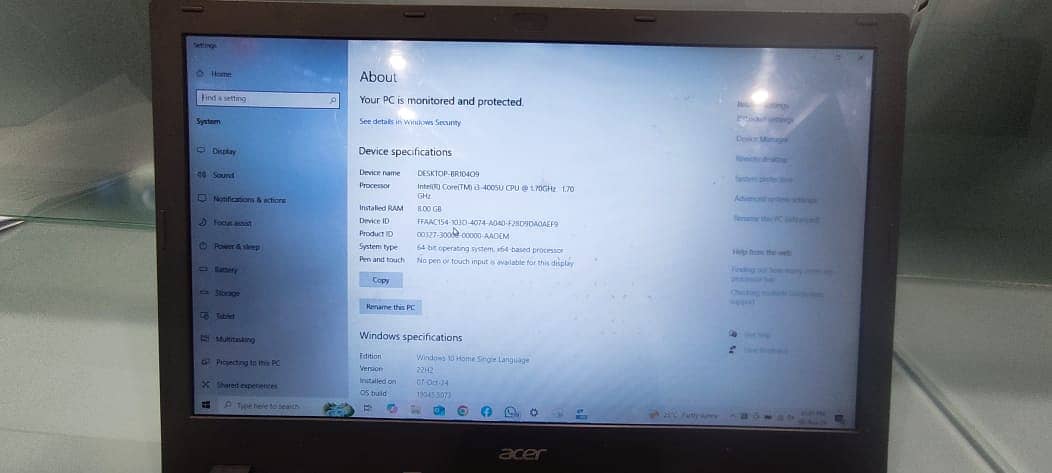 Acer Aspire E5-573 icore 3 4th Gen U processor  (Grey) Good Condition 2