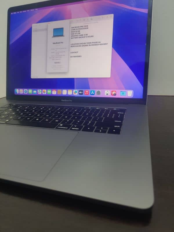 MacBook Pro 2018 Core i9 processor 1