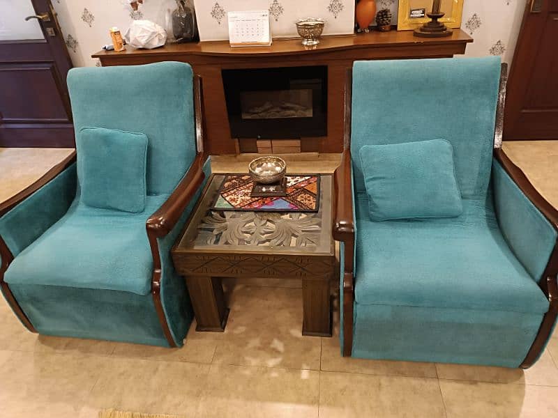 Two pairs coffee chairs/sofas 0