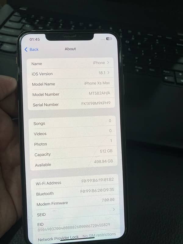 Iphone XS MAX 512 GB PTA approved 4