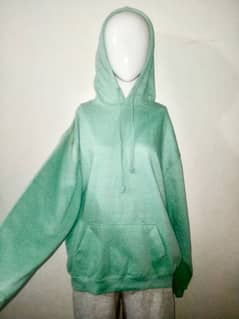 oversized style sea green hoodie