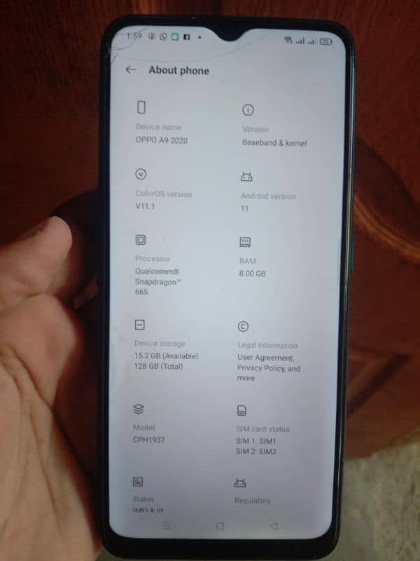 oppo a92020 ram 8 storage 128 mobile m koi bhi fault nahi Hy 4