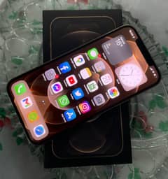 iphone 12 Pro Max LLA ( Gold 128 GB ) PTA Approved Physical + E-Sim