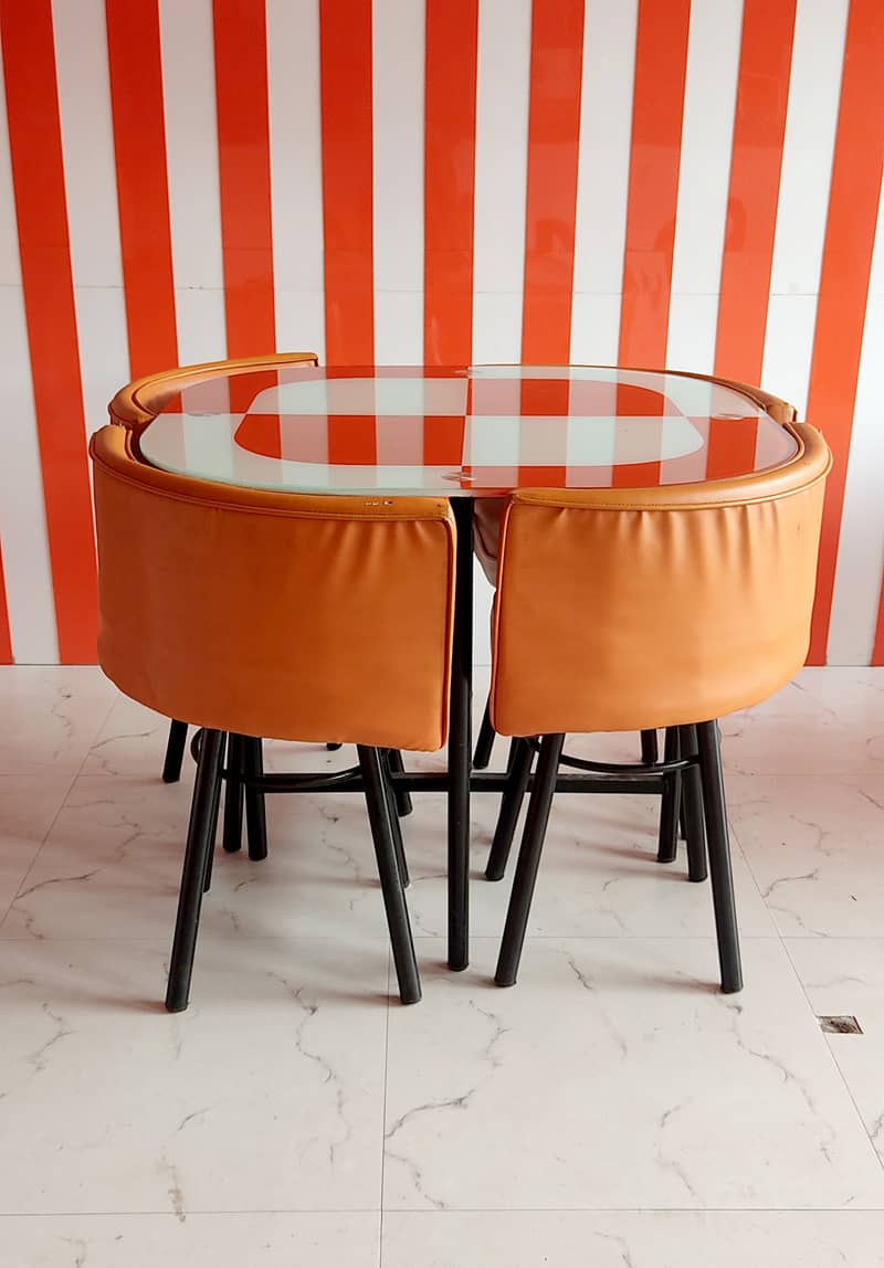 Selling Fancy Table Set in Orange Color 0