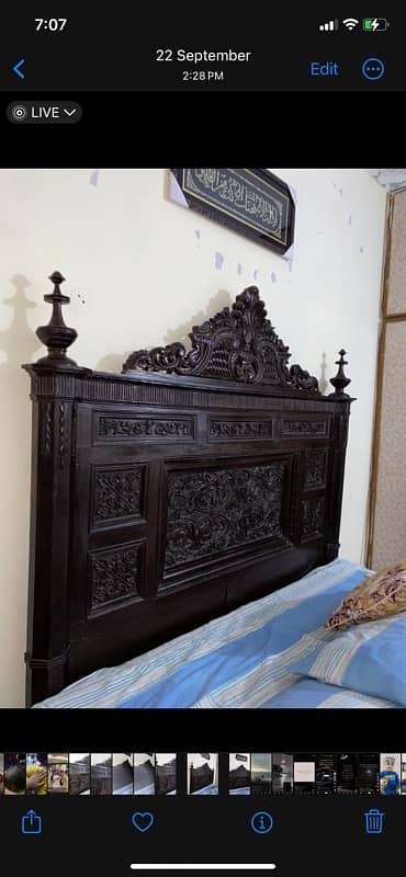 King Size Wooden Bed 2