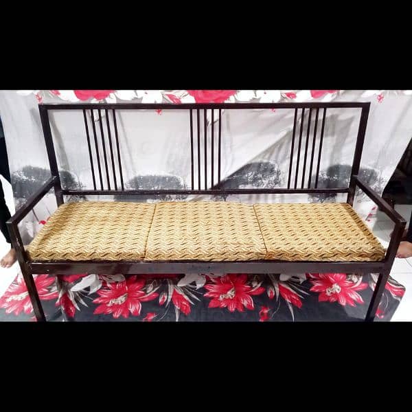 3 Seater Iron Sofa Excellent Quality with Master Foam Cushion 0