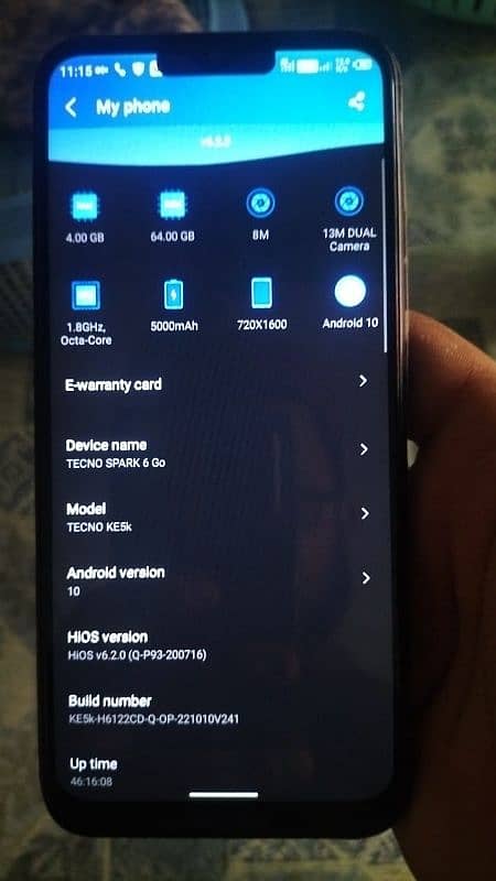 Tecno spark 6 go 4.64 with box 2