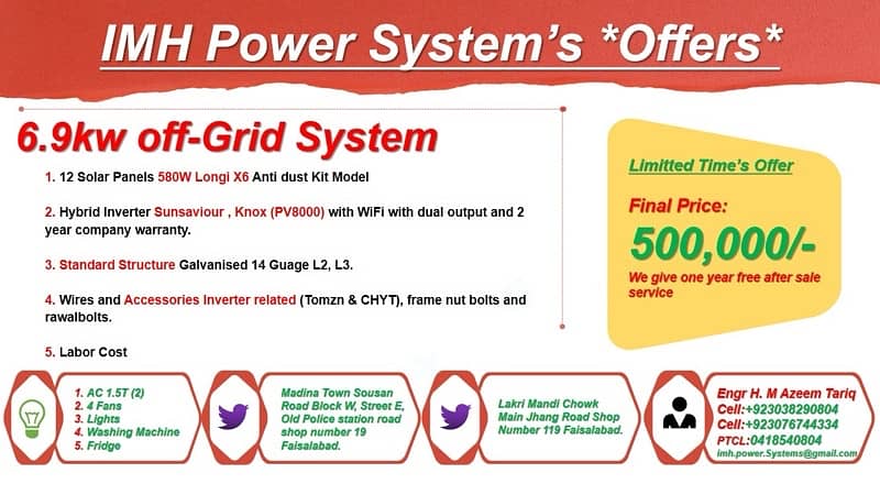 On-Grid and Hybrid solar syatem offers 1