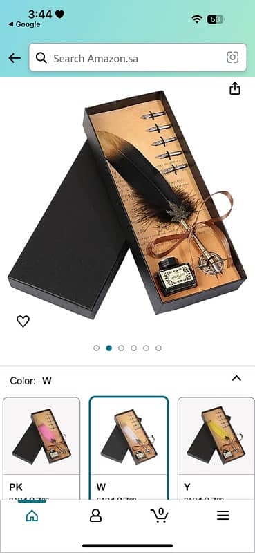 quill feather pen with ink set and nibs 7