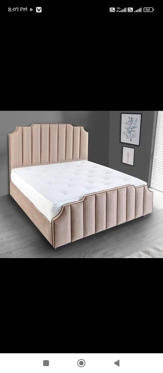 bed / double bed / king size bed / poshish bed / bed set / side table 15