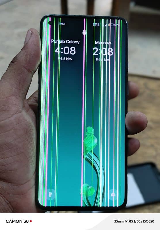 oneplus 8t screen line sigal sim 1