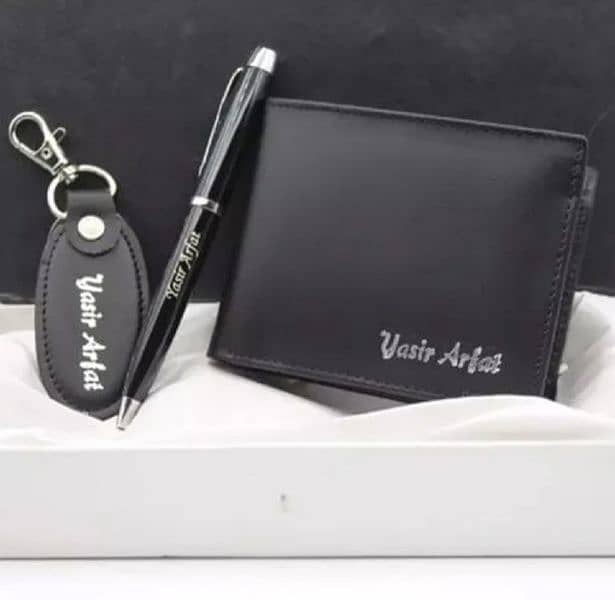 Wallet Keychain and pen With Gift Box Packing 1