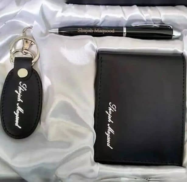 Wallet Keychain and pen With Gift Box Packing 2