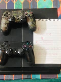 PS4 console with 2 controllers for sale