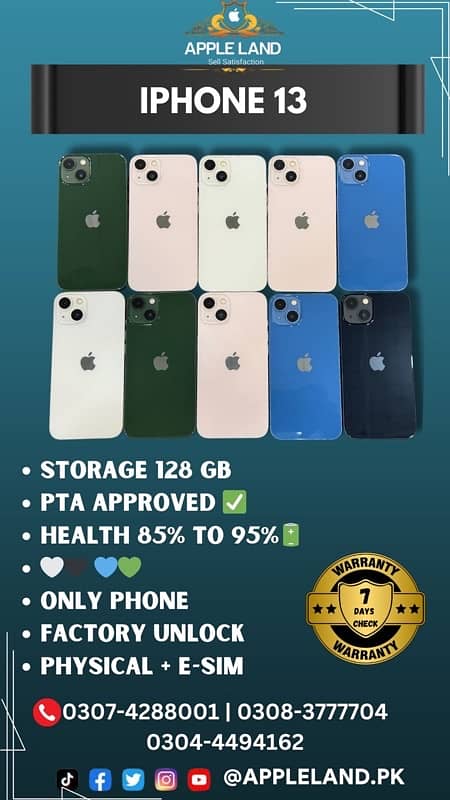 IPHONE 13 PTA APPROVED 0