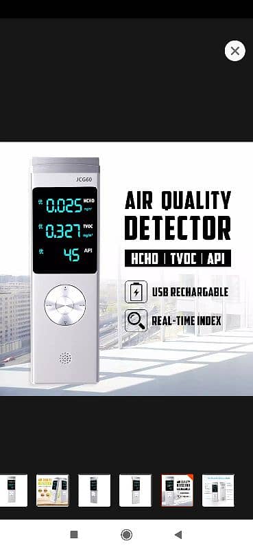 Air Quality Tester Monitor for home outdoor AQI METER SMOG HCHO TV 1