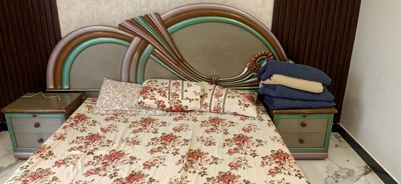 For Sale: Elegant Deco Painted Bed 0