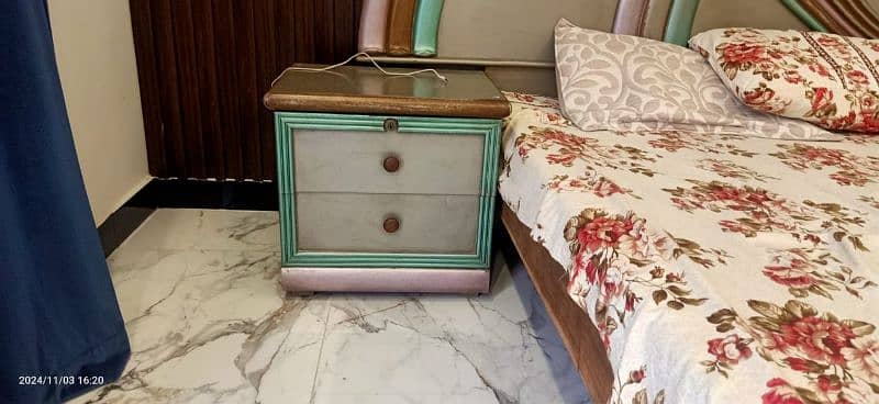 For Sale: Elegant Deco Painted Bed 1