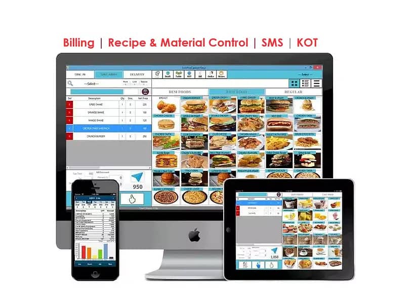 restaurant pos software computer billing machine bakery canteen pizza 0