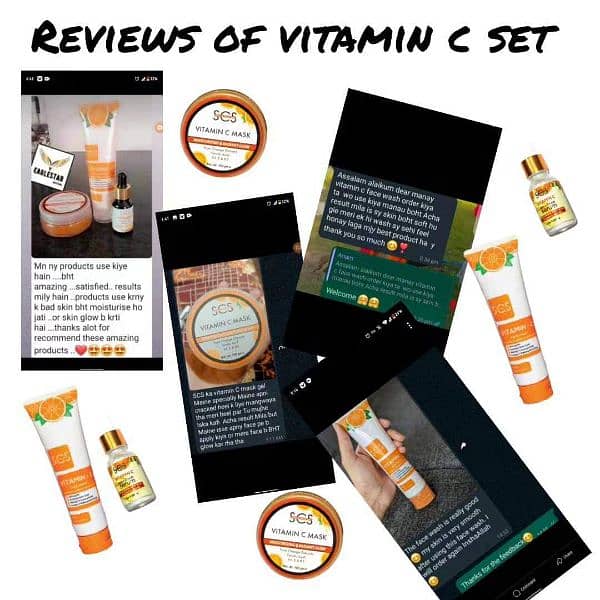 VITAMIN C FACEWASH VITAMIN C SKIN MASK VITAMIN C  Serum 10