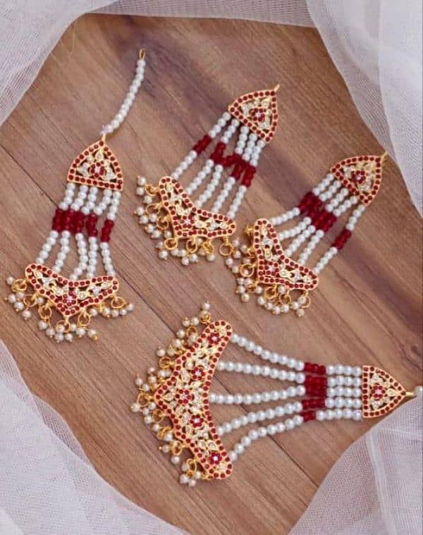 Four Pieces beautiful Hydrabadi Jewelry set 0