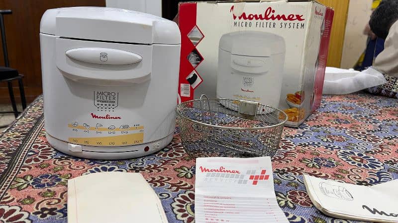 moulinex deep fryer only one time used complete set and box 6