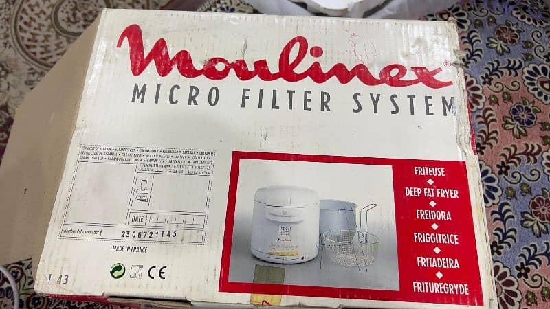 moulinex deep fryer only one time used complete set and box 8