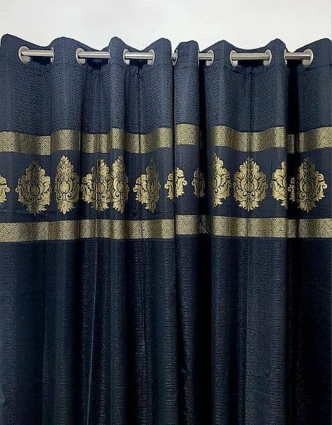 1 PC Jacquard Top Border Curtains 0