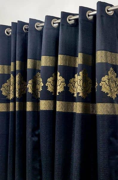 1 PC Jacquard Top Border Curtains 2