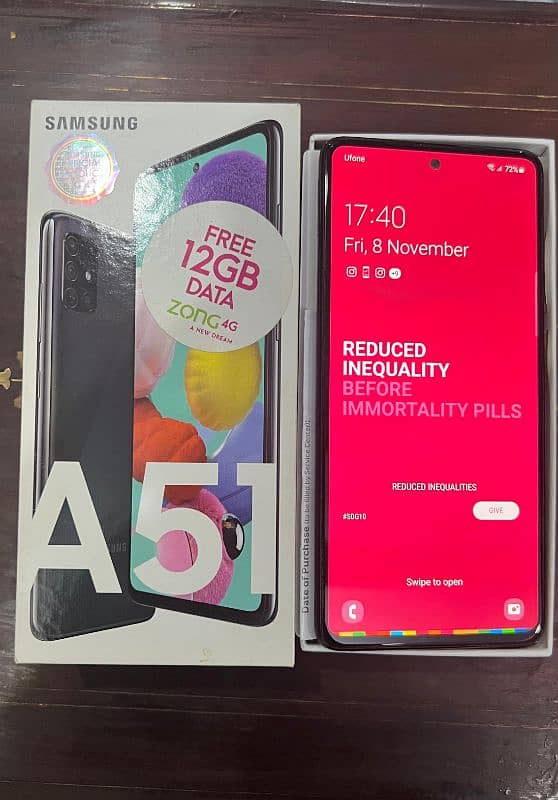 Samsung A51 Complete box 0