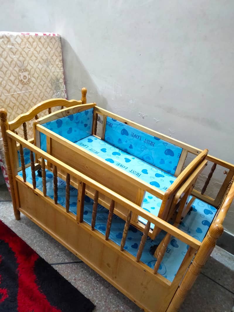 Baby Cot for sale with mattress with baby swing 0