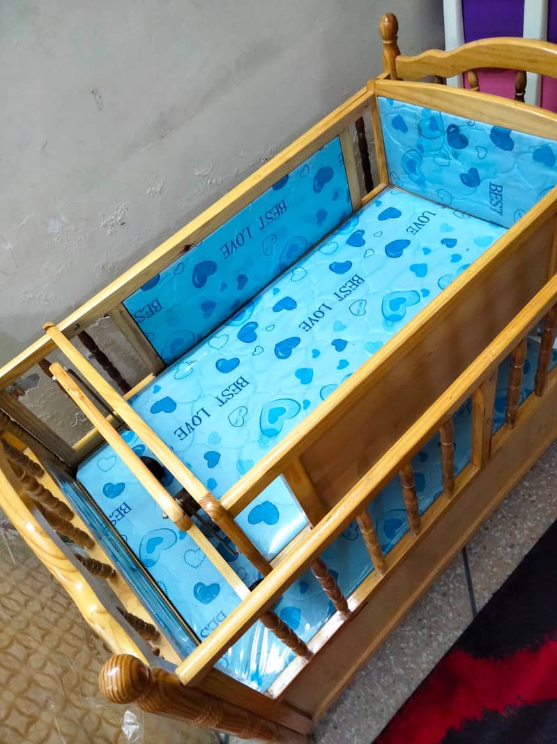 Baby Cot for sale with mattress with baby swing 3