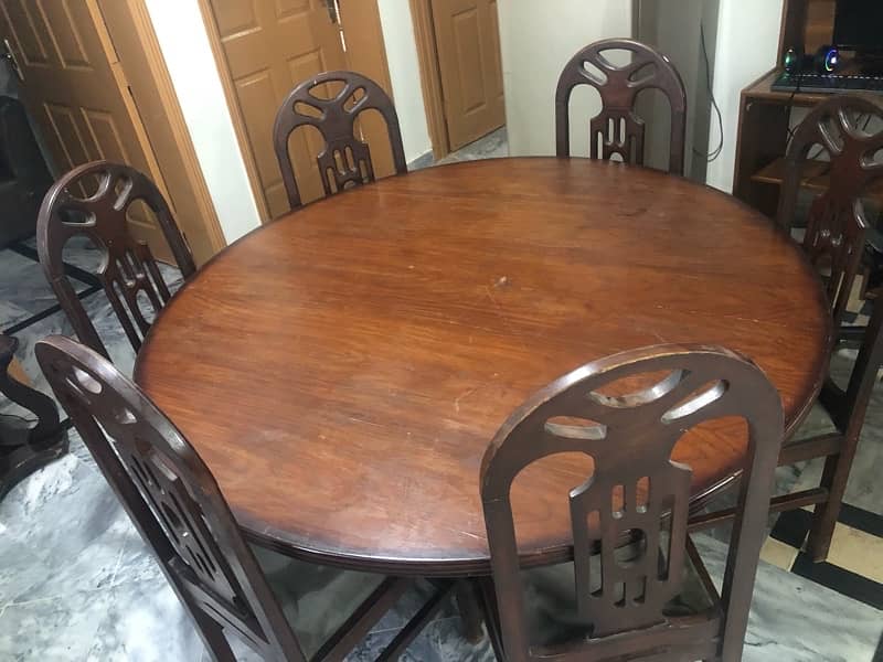 Dining Table with Six Chairs 3