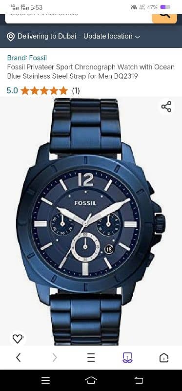 fossil watch new for sale no used 0