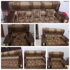 urgent wooden sofa set for  sale