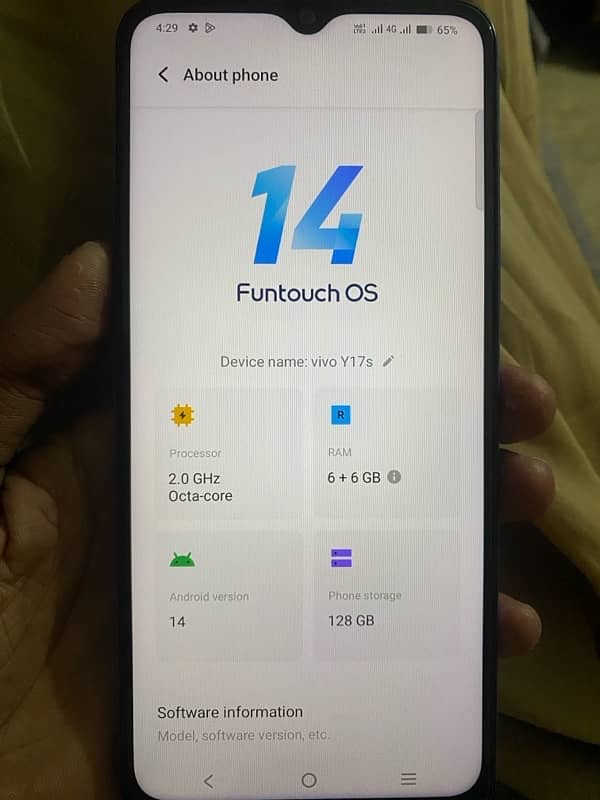 vivo y 17s 6+6 128gb not a single fault all ok like new 3