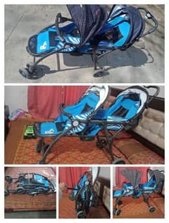 Twin Pram Stroller