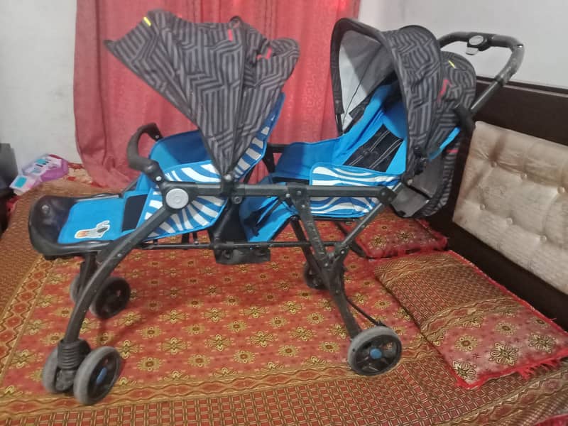 Twin Pram Stroller 2