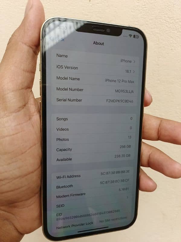 Iphone 12 pro max 256GB Factory unlock 6